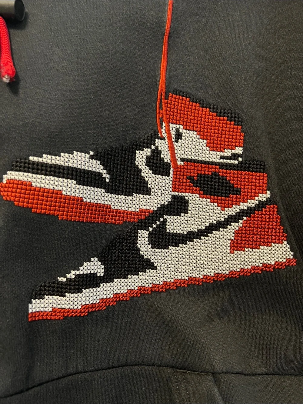Jordan Retro Jumpman Holiday Pullover Pixelated Air Jordan Graphic Hoodie Medium